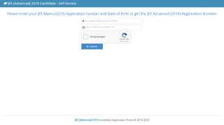 
                            6. JEE (Advanced) 2019 Candidate Application Portal …