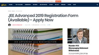 
                            9. JEE Advanced 2019 Registration Form (Available) - Apply ...