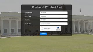 
                            10. JEE (Advanced) 2019 - Result Portal