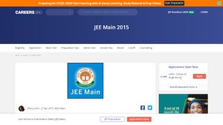 
                            3. JEE Main 2015 - Careers360