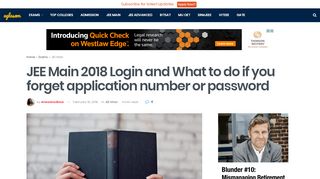 
                            6. JEE Main 2018 Login and What to do if you forget …