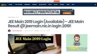 
                            5. JEE Main 2019 Login (Available) – JEE Main Result ...