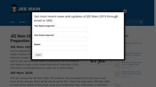 
                            11. JEE Main 2020: Exam Date, Syllabus, Application, Preparation