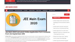 
                            11. Jee Main 2020 (January) - Check Dates, Online Application ...