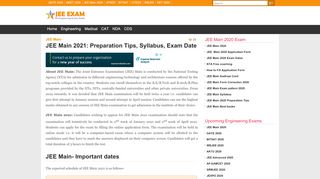 
                            7. JEE Main 2021: Preparation Tips, Syllabus, Exam Date