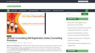 
                            3. JEE Main Counselling 2019 Registration, Dates, Counselling ...