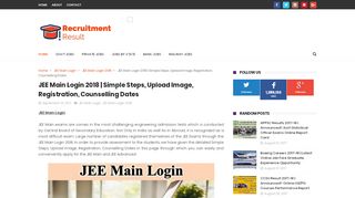 
                            3. JEE Main Login 2018 | Simple Steps, Upload …