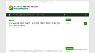 
                            5. JEE Main Login 2020 - ntaexam.net