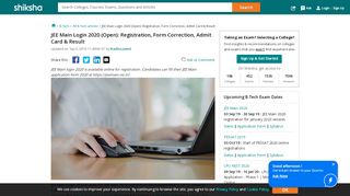 
                            9. JEE Main Login 2020 (Open): Registration, Form Correction ...