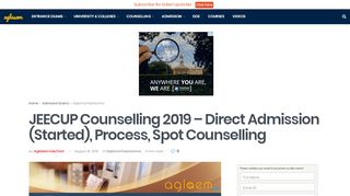 
                            3. JEECUP Counselling 2019 - Direct Admission (Started ...