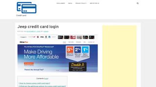 
                            4. Jeep credit card login - Credit card - …