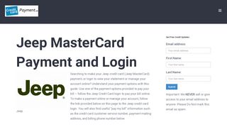 
                            6. Jeep MasterCard Payment and Login - Jeep Credit Card Payment