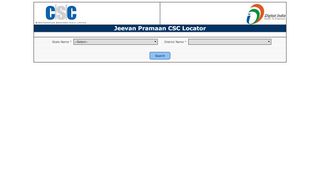 
                            2. Jeevan Pramaan CSC Locator - registration.csc.gov.in