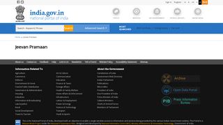 
                            8. Jeevan Pramaan | National Portal of India