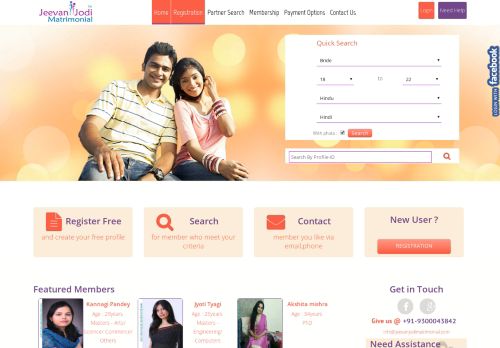 
                            7. Jeevanjodimatrimonial | Matrimonial Portal in India …