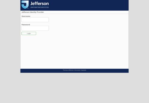 
                            7. Jefferson Login Service - Stale Request - Thomas Jefferson University