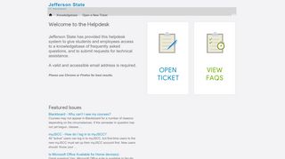 
                            3. Jefferson State Community College - JSCC Helpdesk