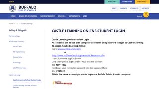 
                            9. Jeffrey P. Filippelli / Castle Learning Online-Student Login