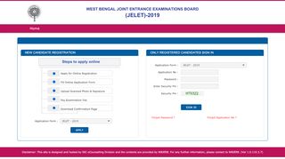 
                            2. JELET 2019 Candidates Login - wbjee