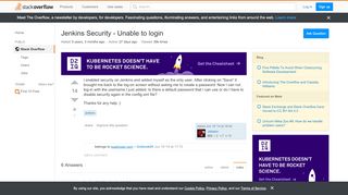 
                            10. Jenkins Security - Unable to login - Stack Overflow