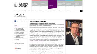 
                            4. Jens Zimmermann | Faculty | Regent College