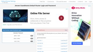 
                            8. Jensen Scandinavia Default Router Login and Password