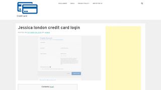 
                            3. Jessica london credit card login - Credit card