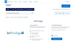 
                            9. Jet Airways JetPrivilege Membership Rewards® Transfer Points