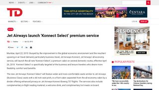 
                            7. Jet Airways launch 'Konnect Select' premium service