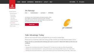 
                            8. Jet Airways | Our Partners | Emirates Skywards | Emirates