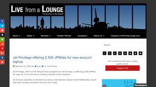 
                            8. Jet Privilege offering 2,500 JPMiles for new account signup