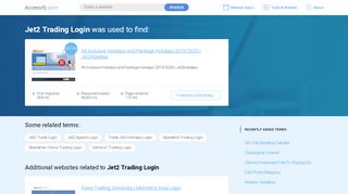 
                            6. Jet2 Trading Login at top.accessify.com