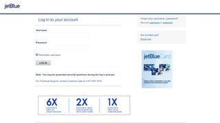 
                            2. JetBlue Business Card - Secure Login