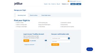 
                            5. JetBlue | Manage Your Flight | Upcoming travel