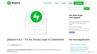 
                            4. Jetpack 6.4.2 – Fix for Social Login in Comments