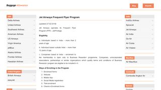 
                            5. JetPrivilege | Jet airways Frequent Flyer Program- …