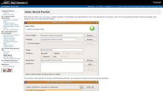 
                            3. Jetspeed Tutorial - Hello World - Apache Portals