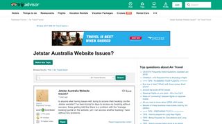 
                            4. Jetstar Australia Website Issues? - Air Travel Forum - TripAdvisor