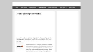 
                            6. Jetstar Booking Confirmation – JetStar