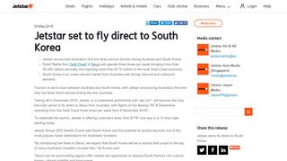 
                            9. Jetstar set to fly direct to South Korea