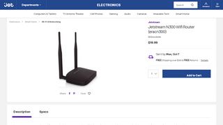 
                            8. Jetstream N300 Wifi Router (eracn300) - Jet.com