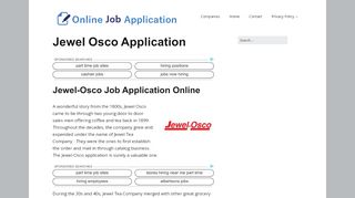 
                            6. Jewel Osco Application - (APPLY ONLINE)