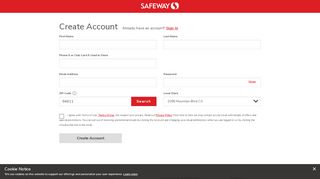 
                            4. Jewel-Osco: Registration - Safeway