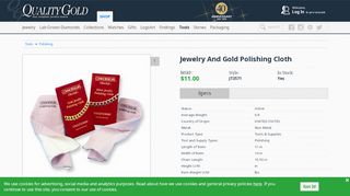 
                            2. Jewelry and Gold Polishing Cloth - QGold.com