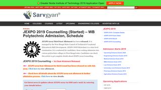 
                            10. JEXPO 2019 Counselling (Started) – WB Polytechnic ...