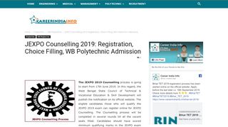 
                            3. JEXPO Counselling 2019: Registration, Choice Filling ...