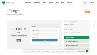 
                            3. JF Login - Free Joomla Login Module | JoomForest