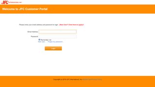 
                            1. JFC Customer Portal - JFC International