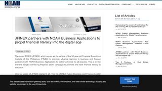 
                            3. JFINEX partners with NOAH Business Applications | NOAH Business ...