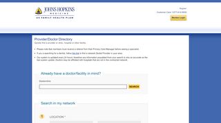 
                            8. JHHC - Provider/Doctor Directory